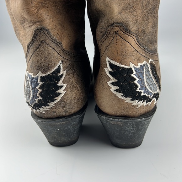 Corral Rustic Heart Wings Boots Sz:8M - Picture 8 of 11